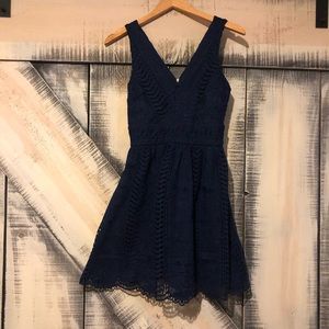 Navy lace dress